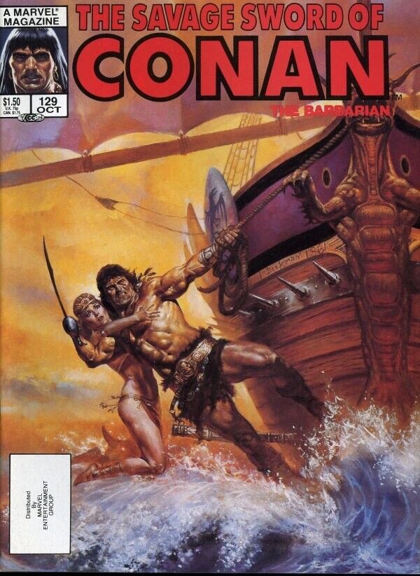 Marvel Magazine Savage Sword of Conan #129 Copper Age 1986