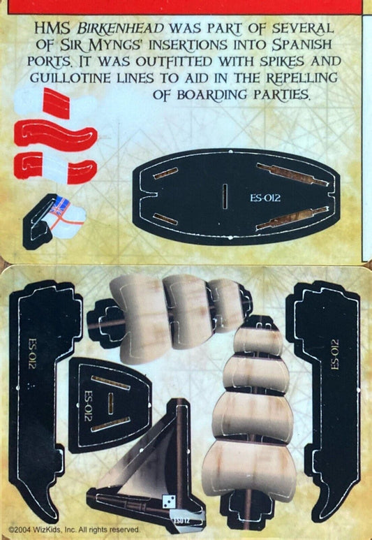 WizKids Pirates CSG of the Spanish Main ES-012 HMS Birkenhead