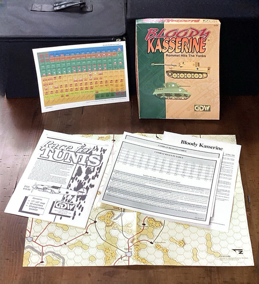 Rommel Hits The Yanks, Bloods Kasserine Board Game, Copyright 1992 GDW, Inc