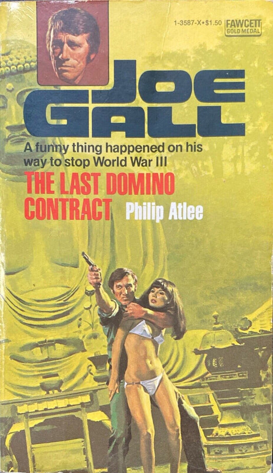 The Last Domino Contract by Philip Atlee 1976 Fawcett Gold Medal Paperback