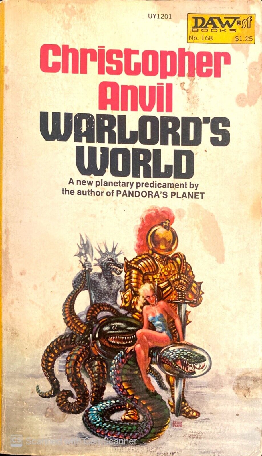 Warlord's World by Christoper Anvil 1975 Daw UY1201 Paperback