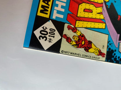 Marvel Comics Iron Man #100 Bronze Age 1977 Classic Cover