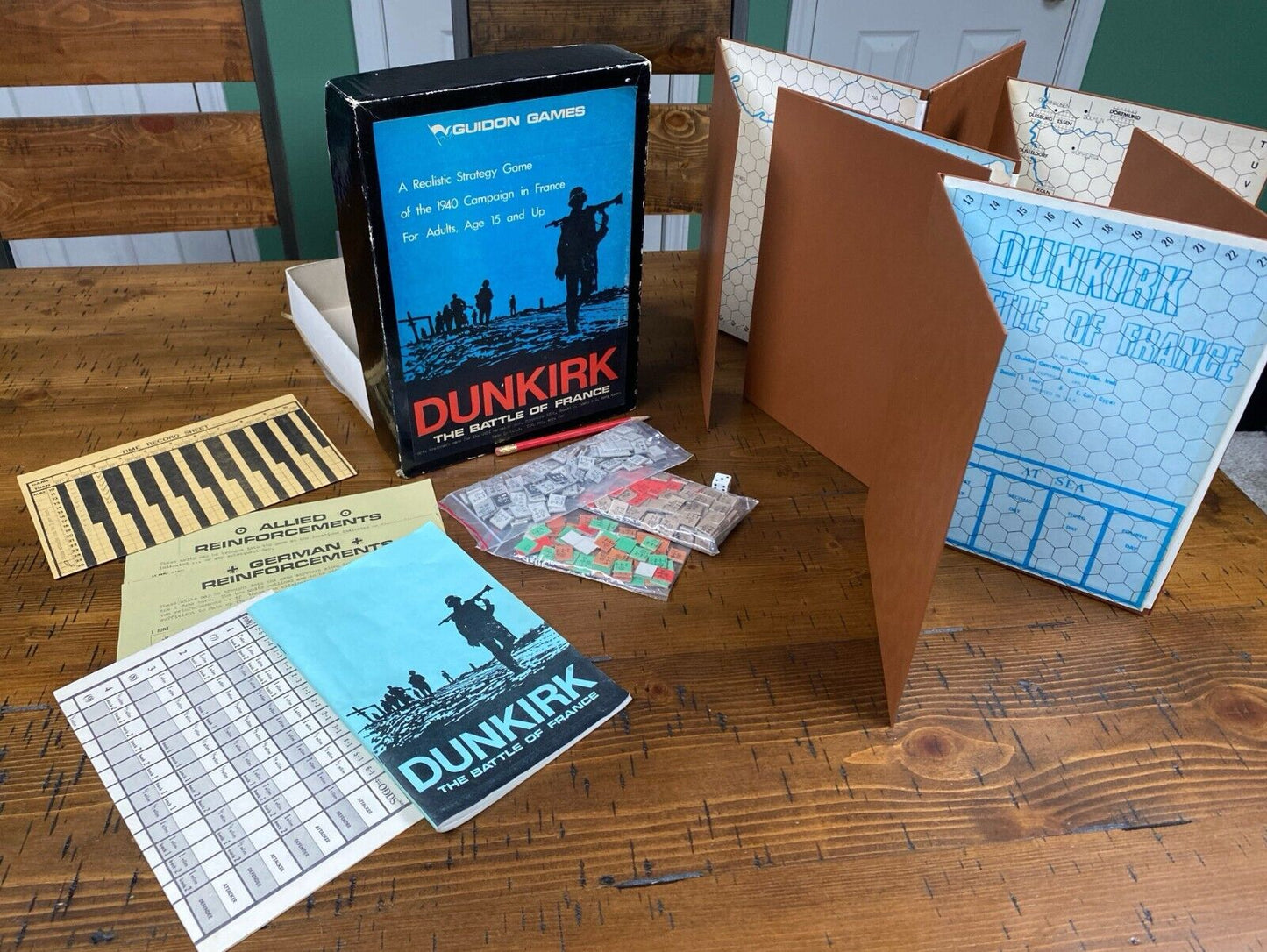 Guidon Games Dunkirk: The Battle of France 1971 Gary Gygax Complete