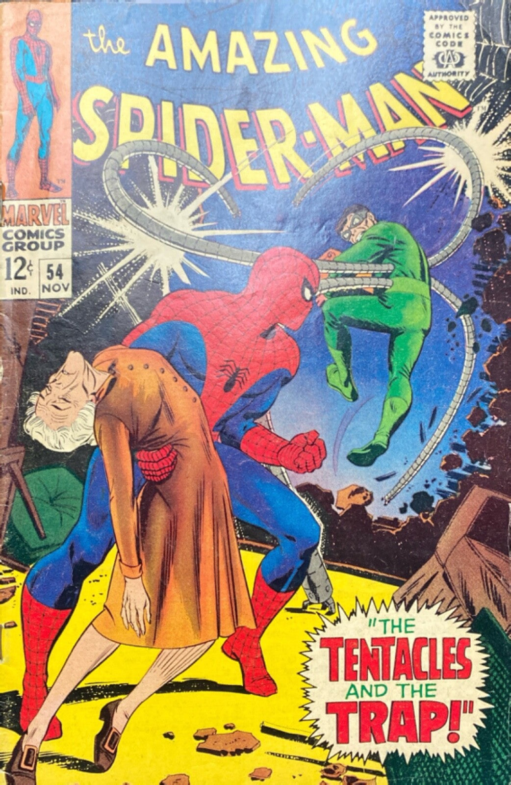 Marvel Comics Amazing Spider-man #54 Silver Age 1967 Doctor Octopus