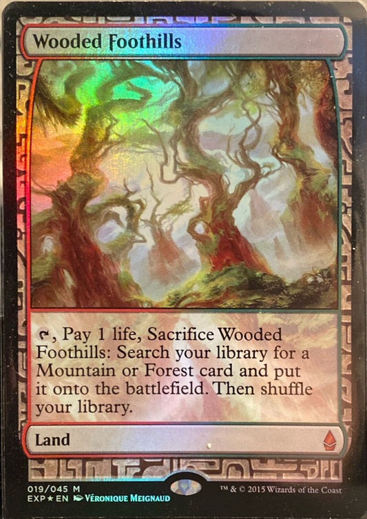 Magic MTG Wooded Foothills Battle for Zendikar - Expeditions Foil Full Art