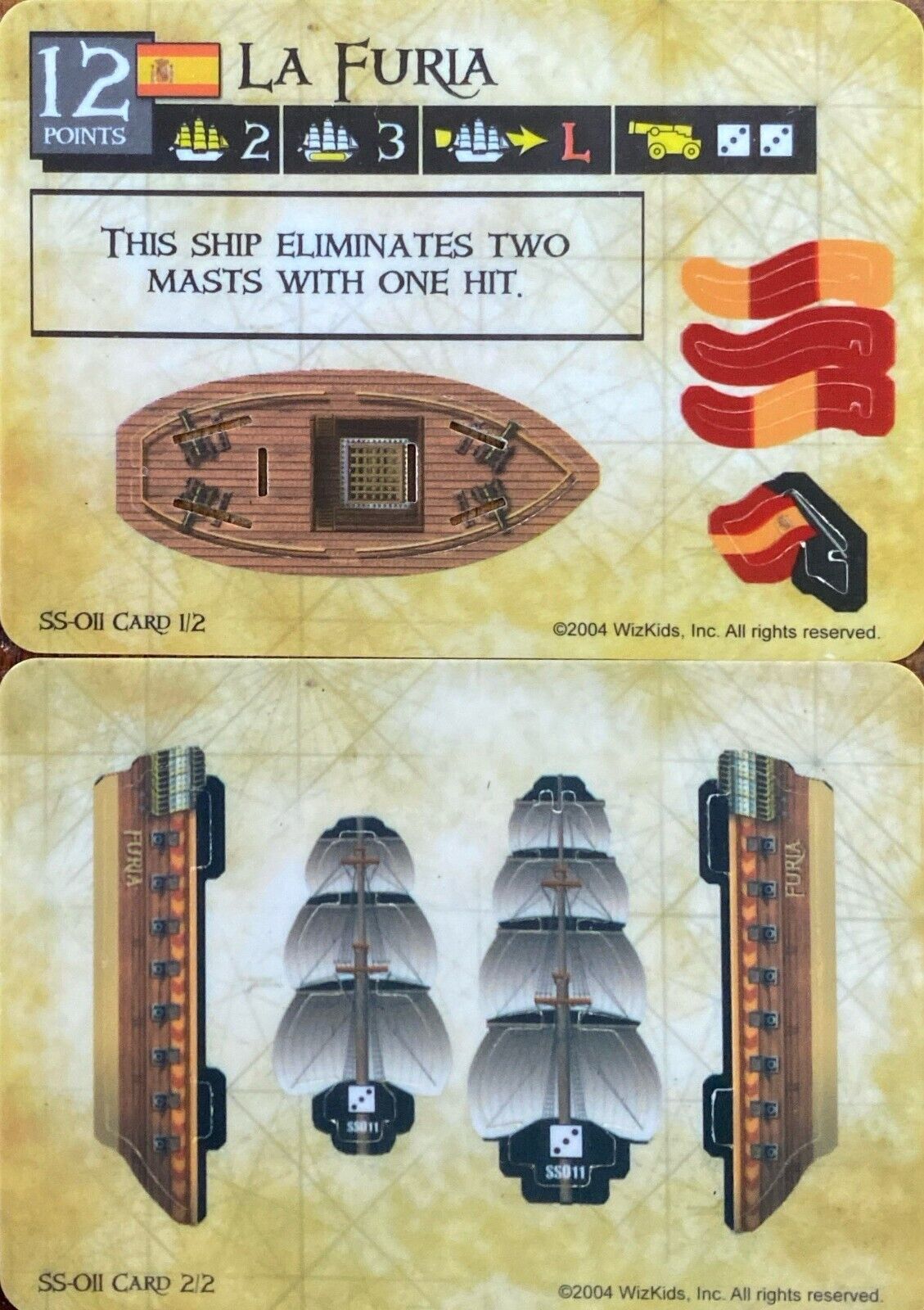 WizKids Pirates CSG of the Spanish Main SS-011 La Furia