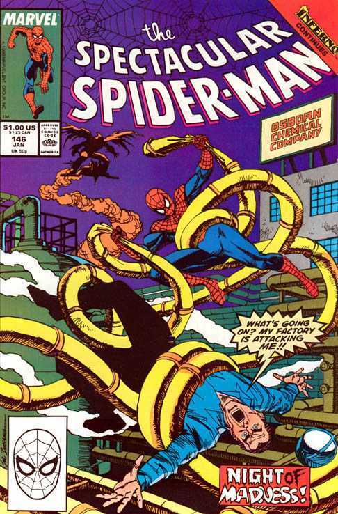 Marvel Comics Spectacular Spider-man #146 Copper Age 1989 Inferno