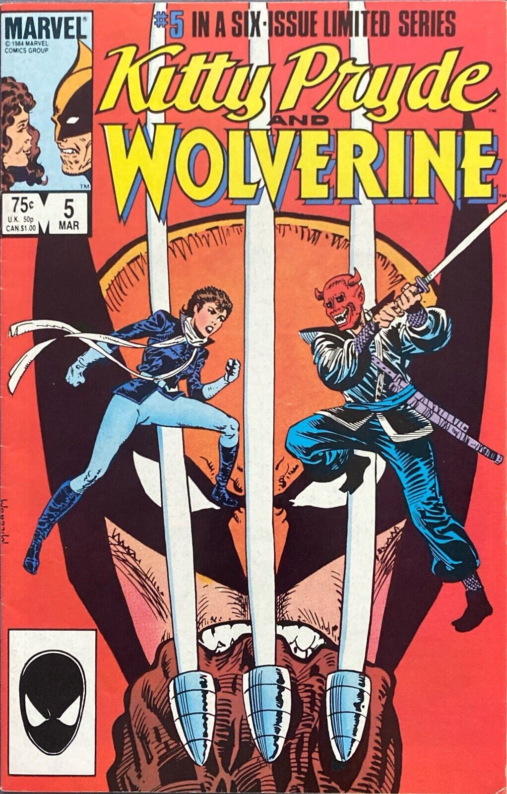 Marvel Comics Kitty Pryde and Wolverine #5 Copper Age 1984