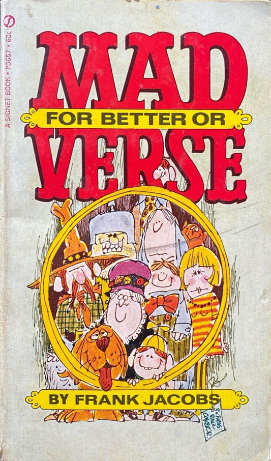 Mad: for Better or Verse by Frank Jacobs 1968 Signet P3657 Paperback