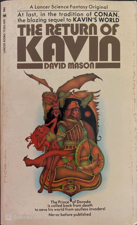 The Return of Kavin by David Mason 1972 Lancer Paperback