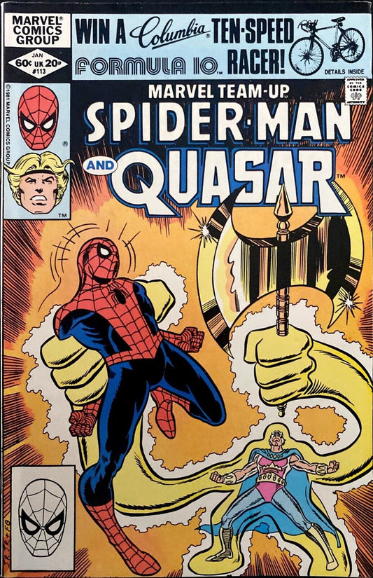 Marvel Comics Marvel Team-Up #113 Bronze Age 1982 Spider-man Quasar