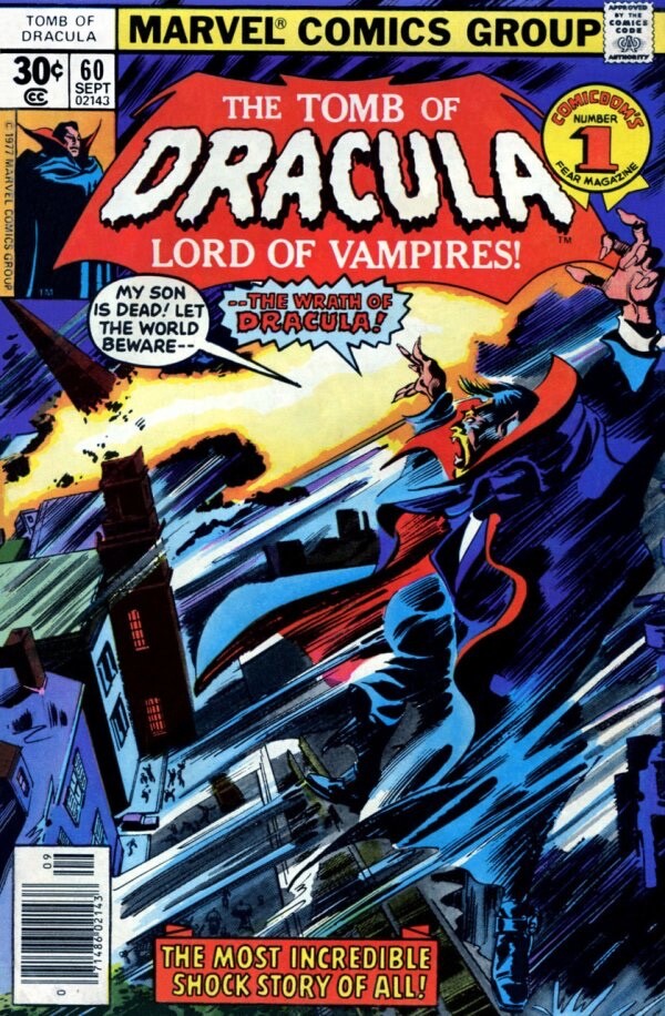 Marvel Comics Tomb of Dracula #60 Bronze Age 1977