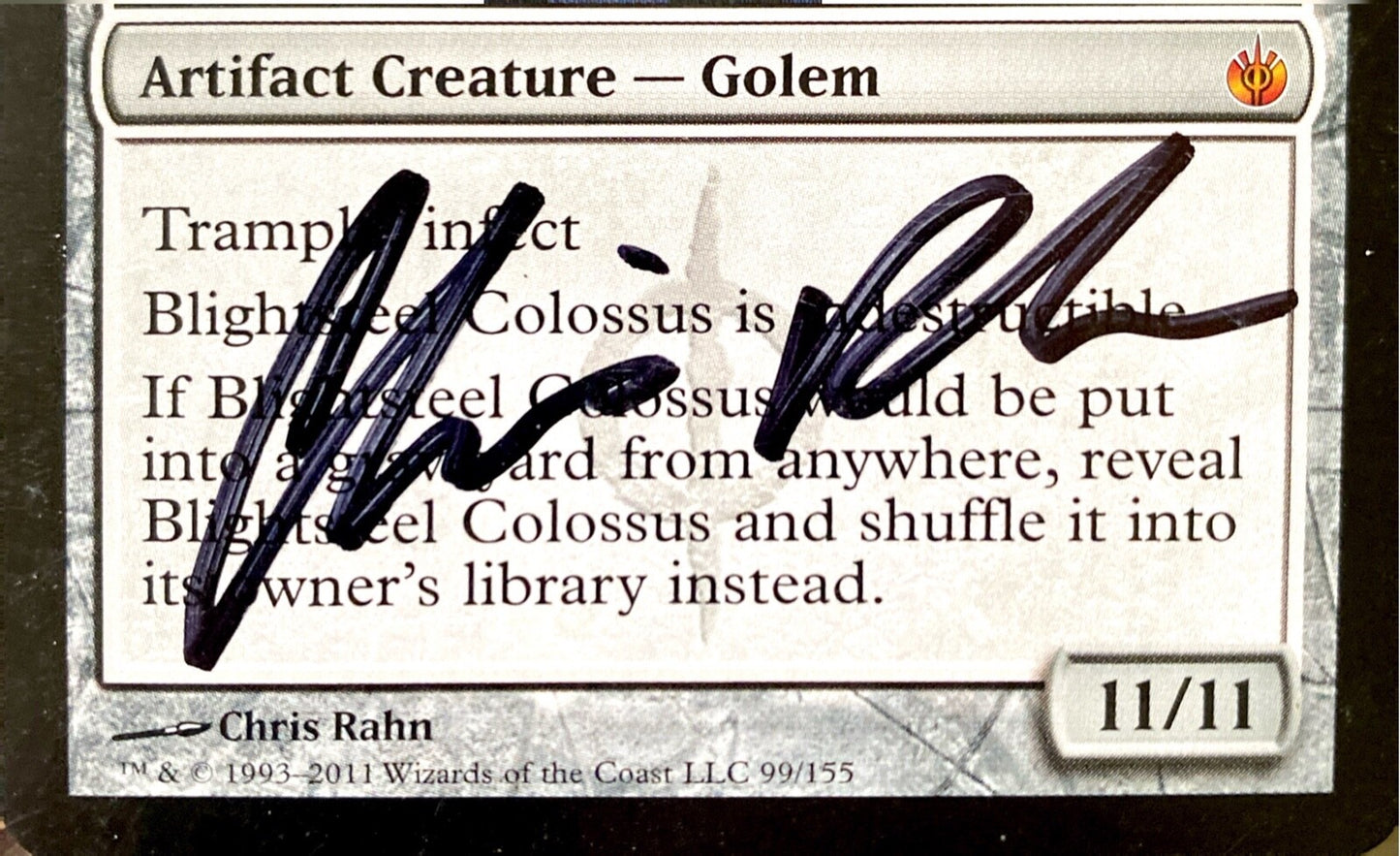 Magic the Gathering (MTG) Blightsteel Colossus Mirrodin Besieged Signed