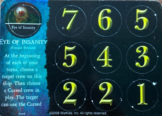 WizKids Pirates CSG of Davy Jones' Curse 106 Eye of Insanity Unpunched