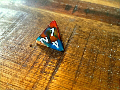 Set of 7 TTRPG Gaming Dice Dungeons & Dragons Pathfinder D20 Turquoise Tan