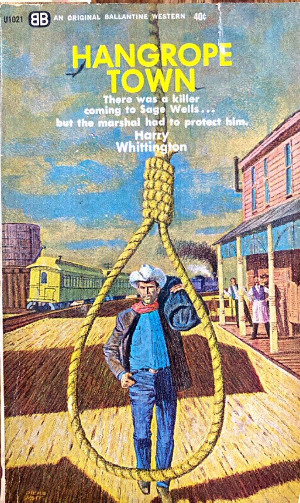 Hangrope Town by Harry Whittington 1964 Ballantine U1021 Paperback