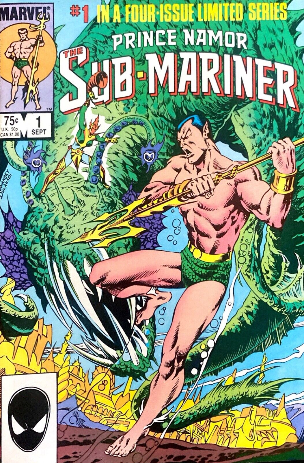 Marvel Comics Prince Namor, the Sub-Mariner #1 Copper Age 1984