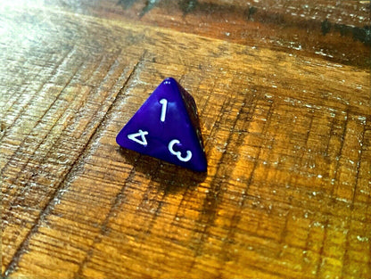 Set of 7 TTRPG Gaming Dice Dungeons & Dragons Pathfinder D20 Purple Marble White