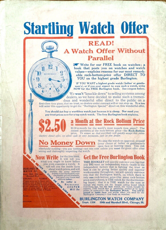 The Wide World Magazine No. 173 Vol. 29 September 1912 London Pulp