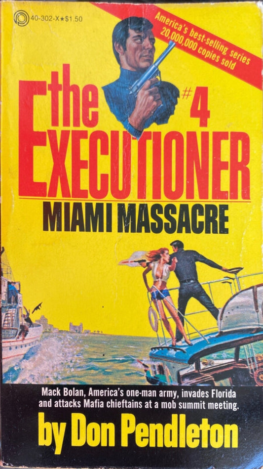 Miami Massacre by Don Pendleton 1978 Pinnacle Paperback Executioner #4