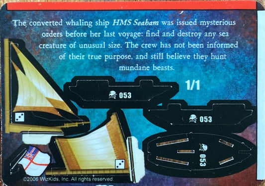 WizKids Pirates CSG of Davy Jones' Curse 053 HMS Seaham Unpunched