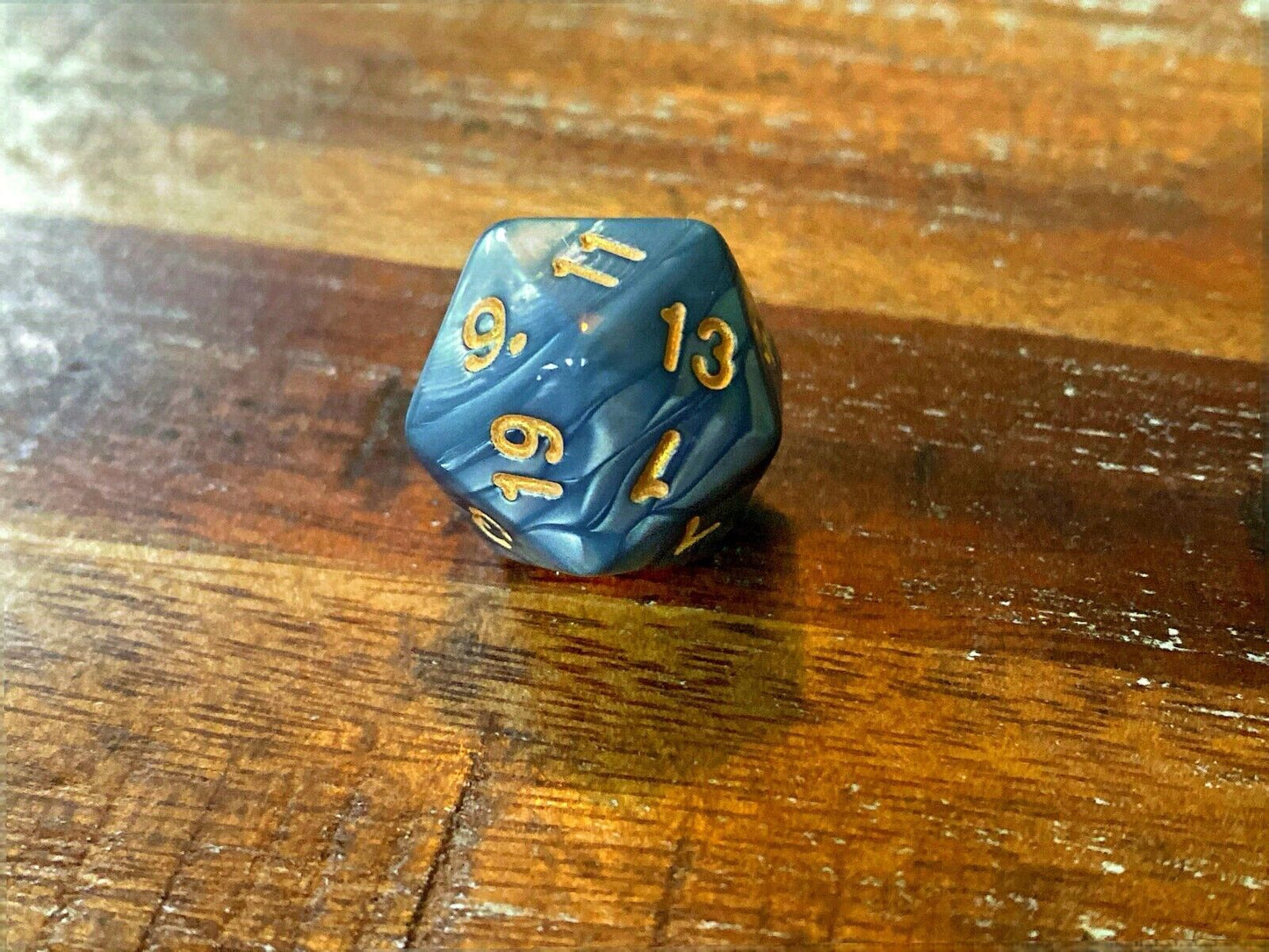 Set of 7 TTRPG Gaming Dice Dungeons & Dragons Pathfinder D20 Gray Marble