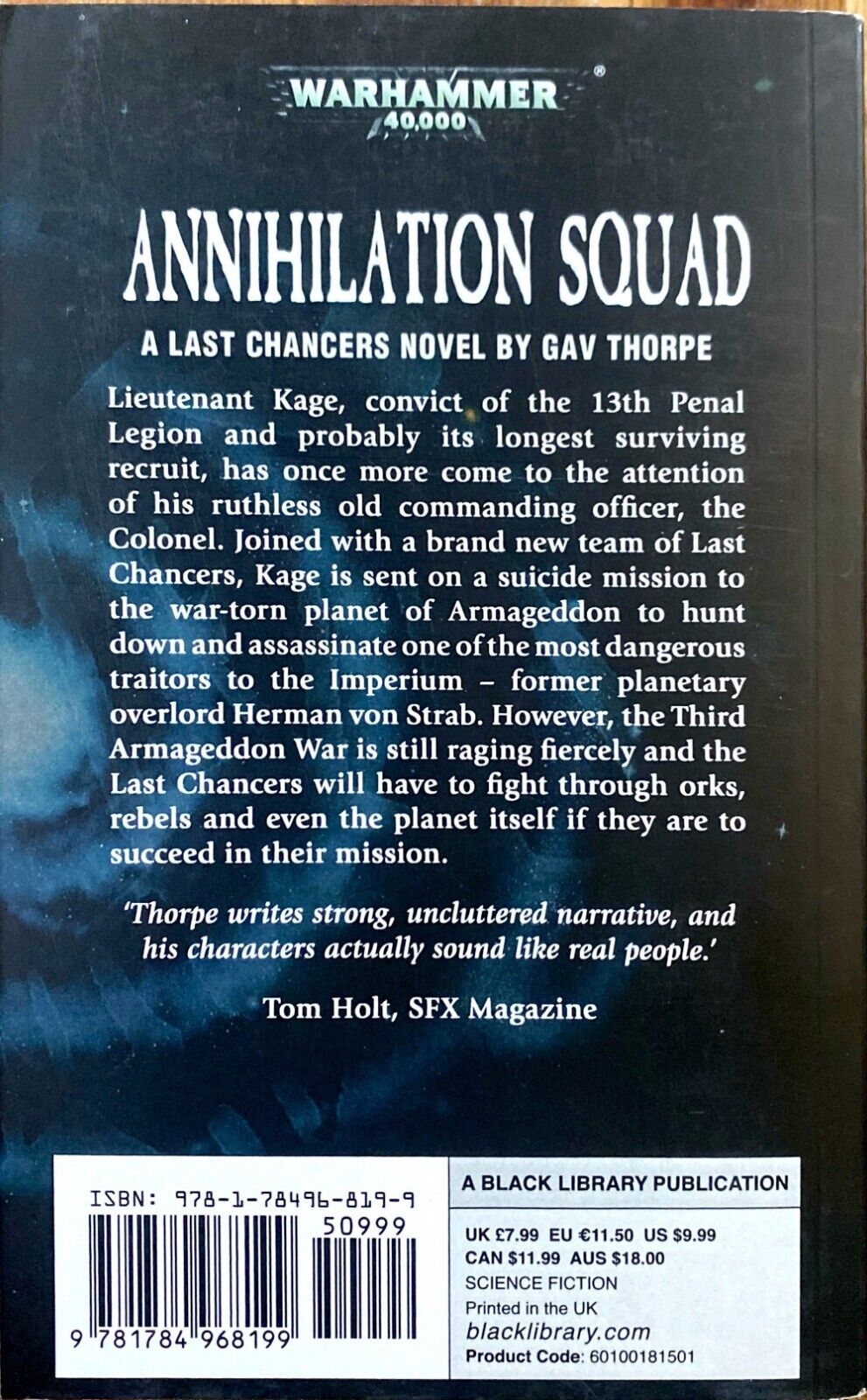 Annihilation Squad by Gav Thorpe 2018 Black Library Warhammer Last Chancers