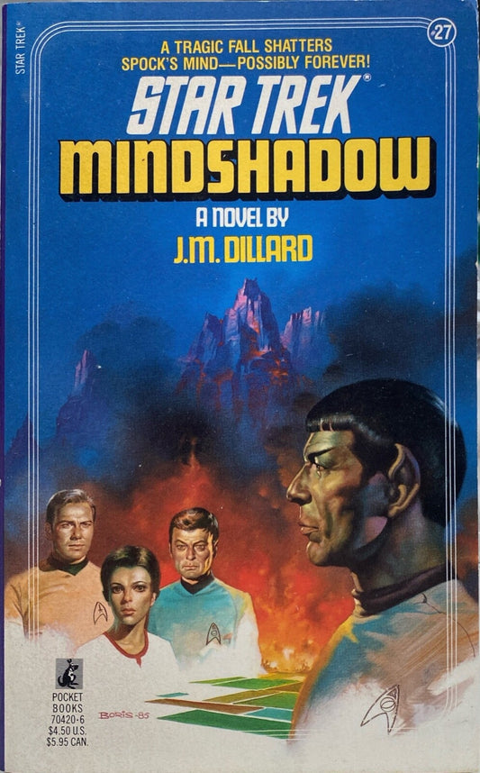 Star Trek: Mindshadow by J.M. Dillard 1986 Pocket Paperback