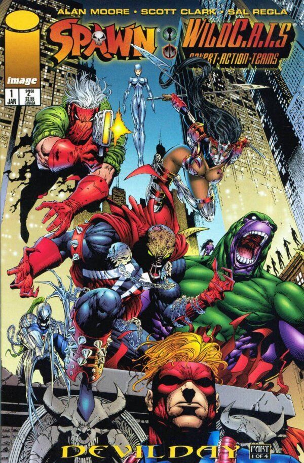 Image Comics Spawn/WildC.A.T.S. #1 Modern Age 1996 Newsstand