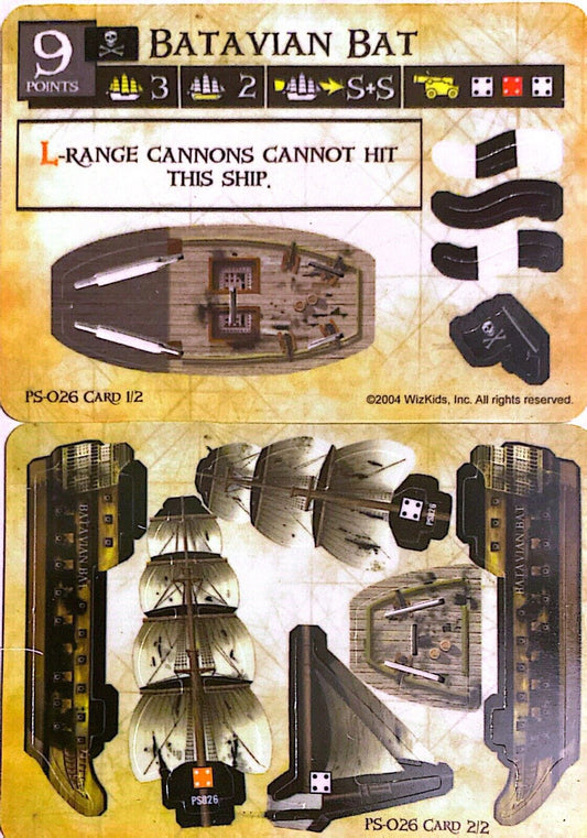 WizKids Pirates CSG of the Spanish Main PS-026 Batavian Bat Unpunched