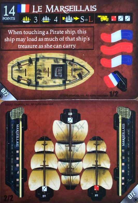 WizKids Pirates CSG of the Crimson Coast 072 Le Marseillais