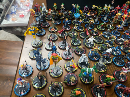 Large Lot 275 WizKids Heroclix Marvel DC Independent Hellboy Batman Rings