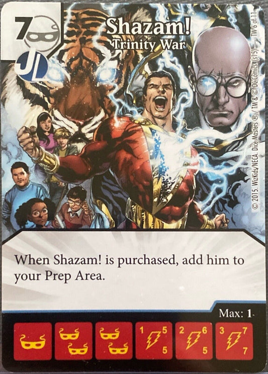 Wizkids DC Dice Masters Shazam! Trinity War Card Promo