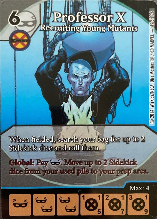 Wizkids Marvel Dice Masters Professor X Recruiting Young Mutants Ext. Art Promo