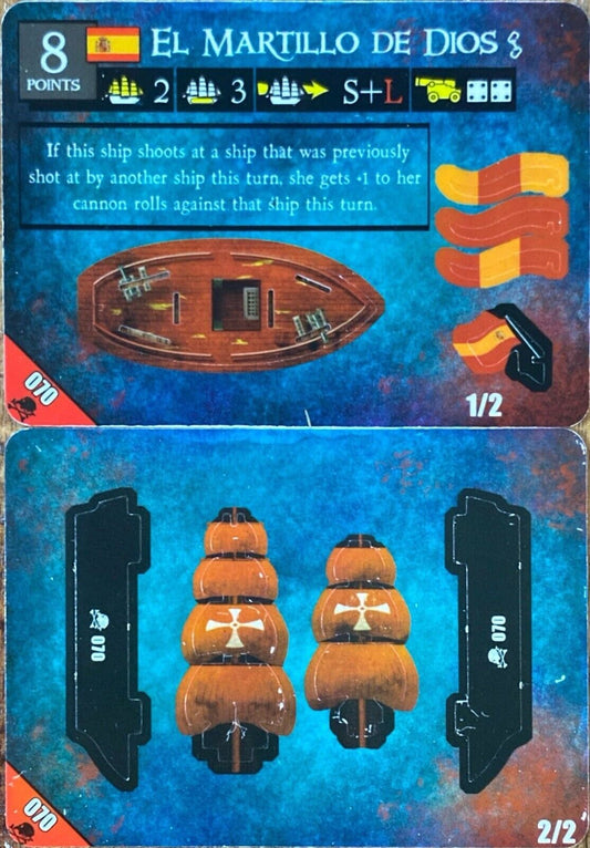 WizKids Pirates CSG of Davy Jones' Curse 070 El Martillo de Dios Unpunched