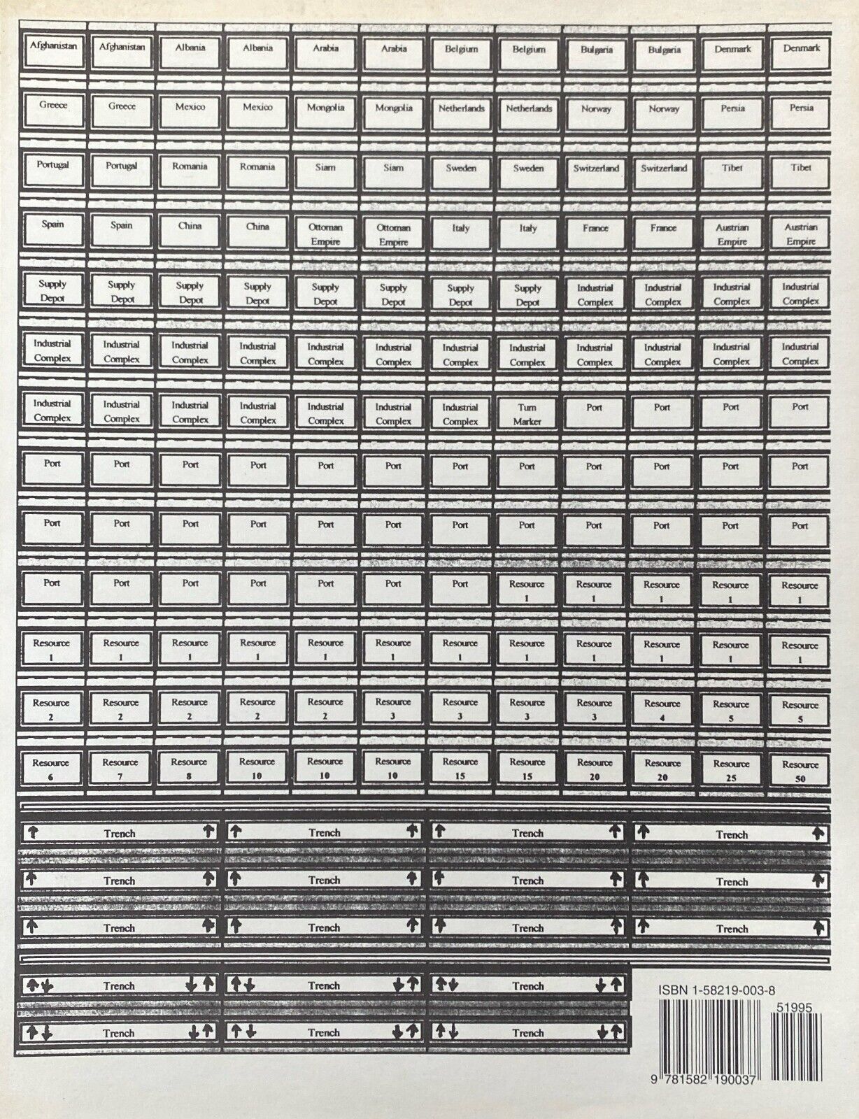 Guild of Blades The War to End All Wars Axis & Allies WWI Variant Unpunched