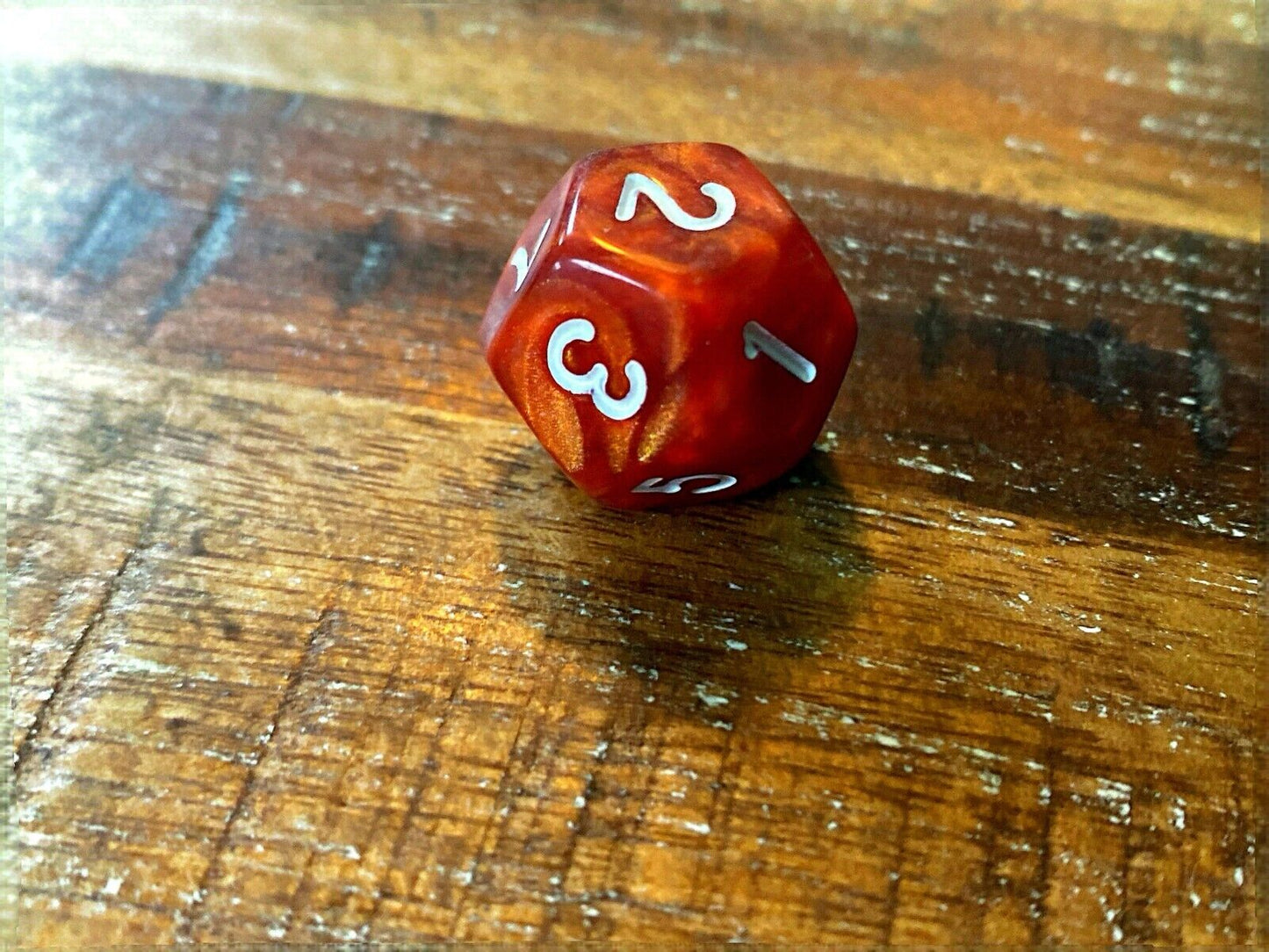 Set of 7 TTRPG Gaming Dice Dungeons & Dragons Pathfinder D20 Tiger Eye Marble