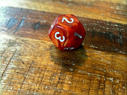 Set of 7 TTRPG Gaming Dice Dungeons & Dragons Pathfinder D20 Tiger Eye Marble