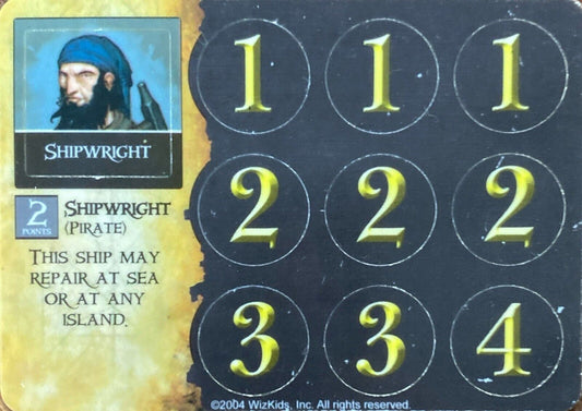 WizKids Pirates CSG of the Spanish Main T-026 Shipwright (Pirate)