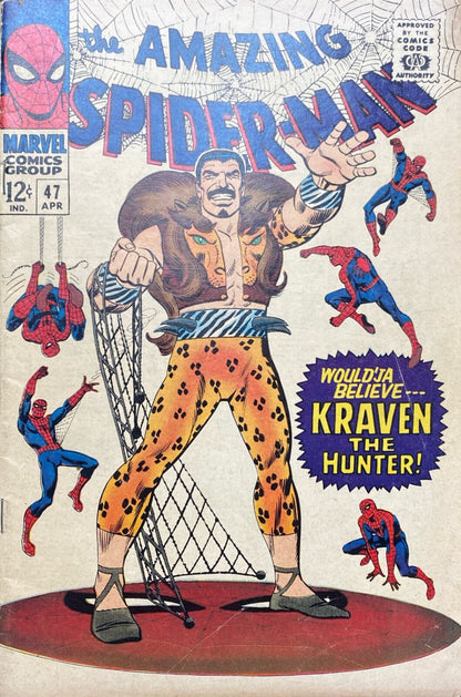 Marvel Comics Amazing Spider-man #47 Silver Age 1967 Kraven the Hunter