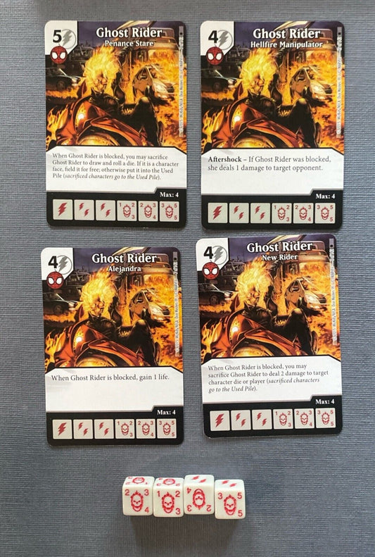 Wizkids Marvel Dice Masters Amazing Spider-Man Ghost Rider Set +4 dice