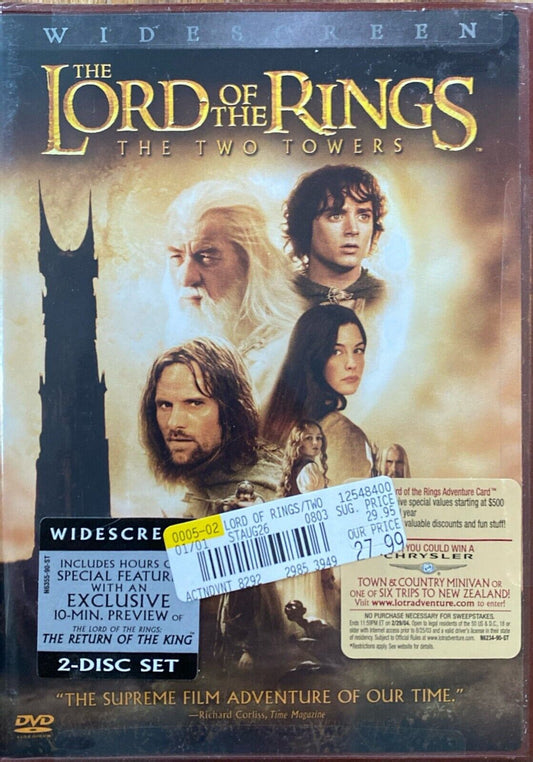 The Lord of the Rings: The Two Towers DVD NEW SEALED Widescreen
