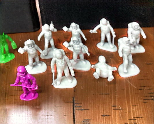 Vintage Plastic Gray, Purple, Green, Blue Galaxy Laser Team