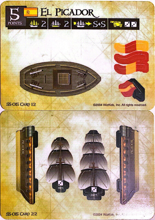 WizKids Pirates CSG of the Spanish Main SS-015 El Picador Unpunched