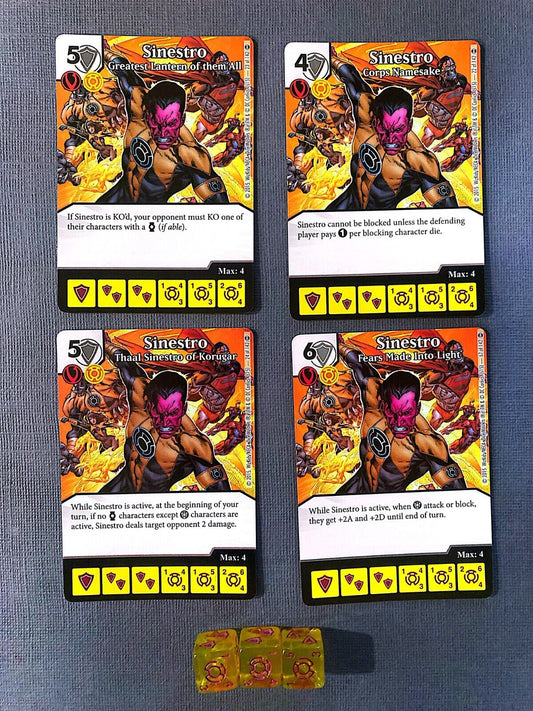 Wizkids DC Dice Masters War of Light Sinestro Set +3 dice