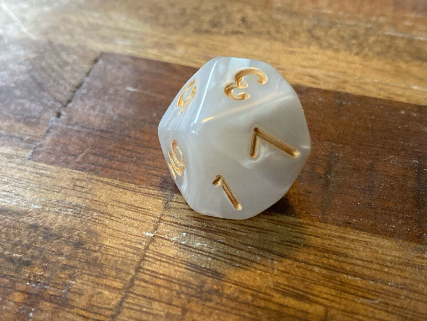 Set of 7 TTRPG Gaming Dice Dungeons & Dragons Pathfinder D20 White Ivory