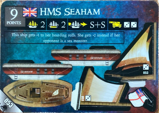 WizKids Pirates CSG of Davy Jones' Curse 053 HMS Seaham Unpunched