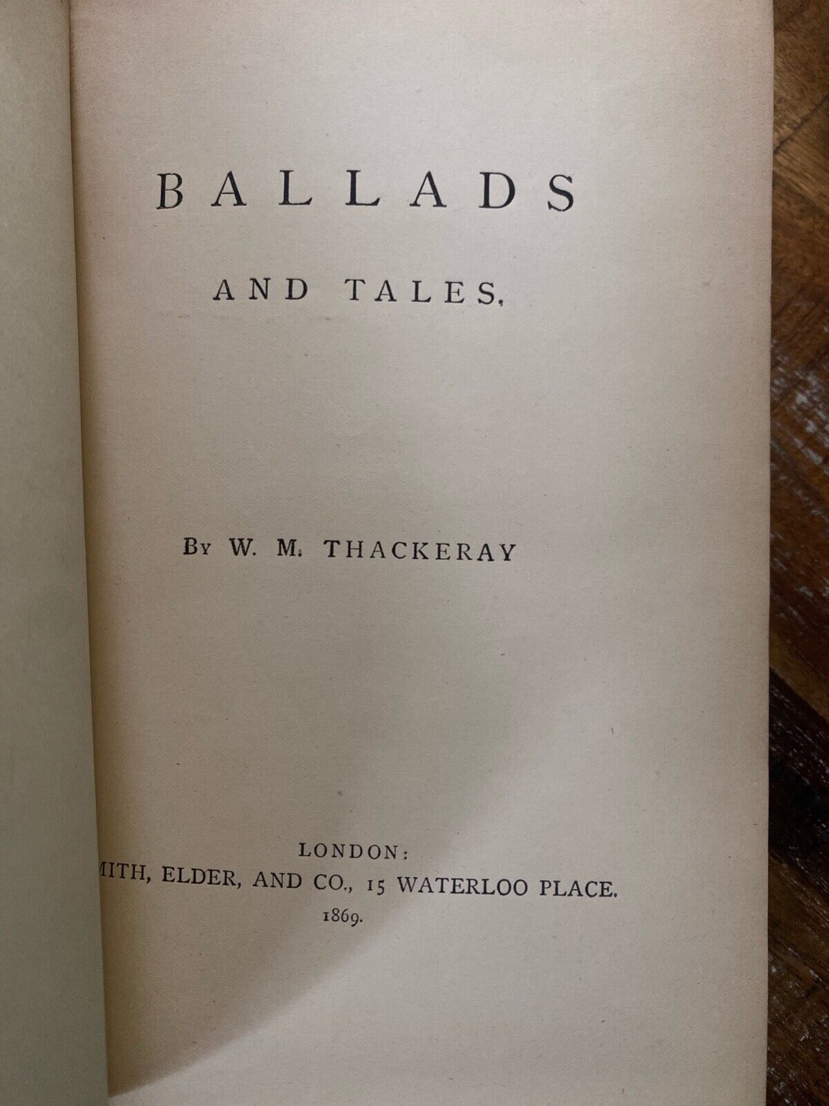 Ballads and Tales by W.M. Thackeray 1869 Hardcover London
