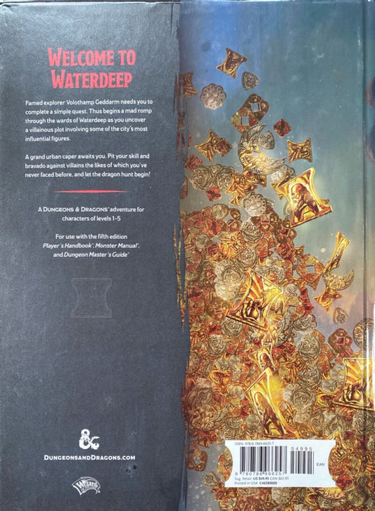 Dungeons & Dragons D&D 5E Waterdeep: Dragon Heist 2018 Wizards of the Coast