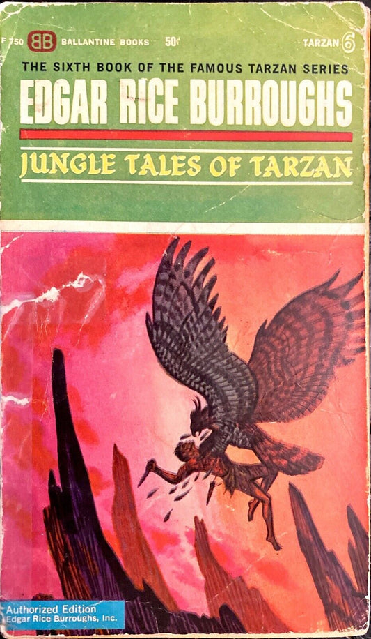 Jungle Tales of Tarzan by Edgar Rice Burroughs 1963 Ballantine F750 Paperback